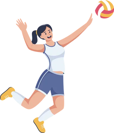 Jugadora de voleibol  Ilustración