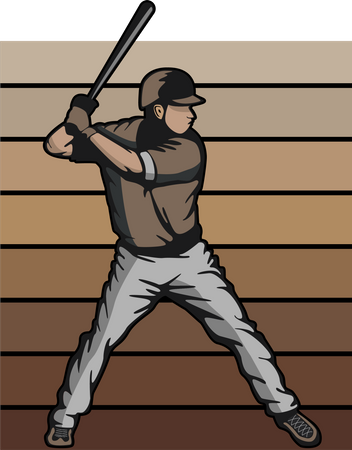 Jugadores de béisbol  Ilustración