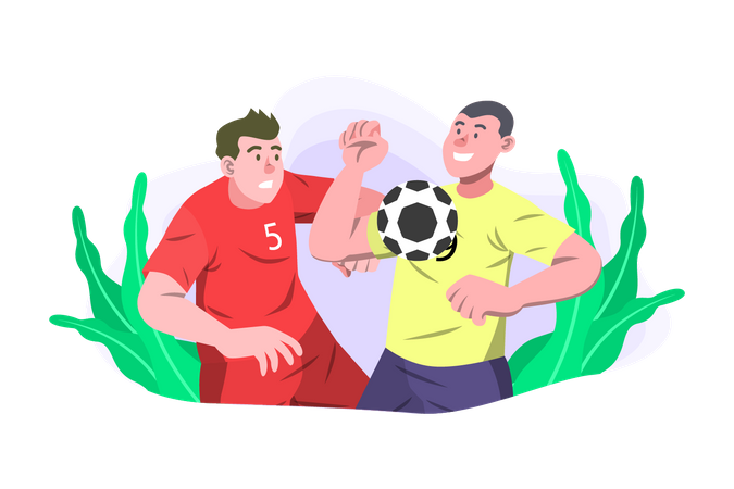 Futbolistas profesionales  Ilustración