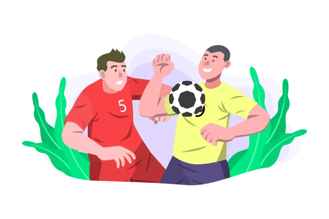 Futbolistas profesionales  Ilustración