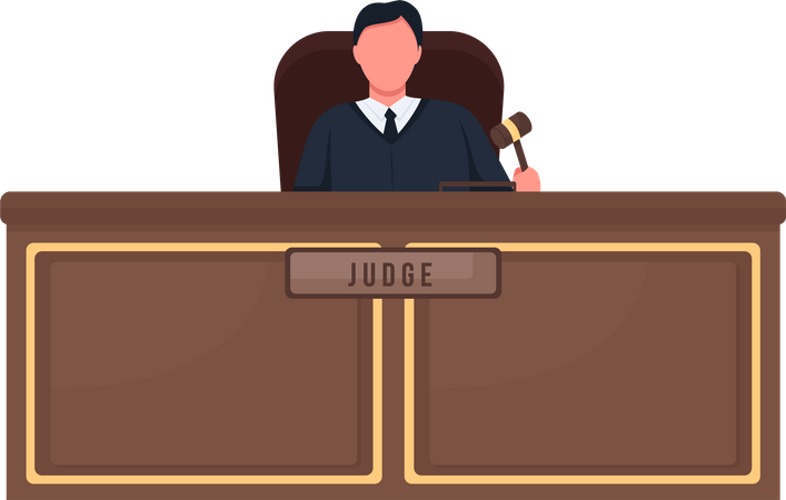 Juge du tribunal  Illustration