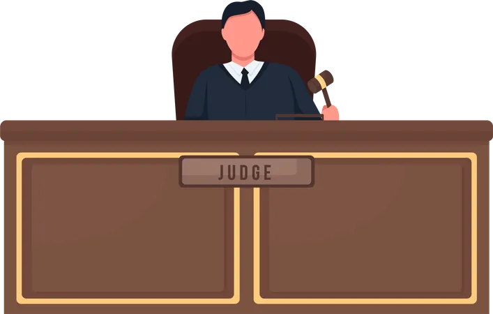 Juge du tribunal  Illustration