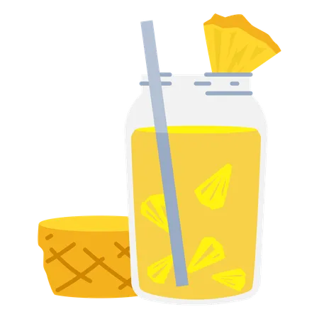 Jugo de piña  Ilustración