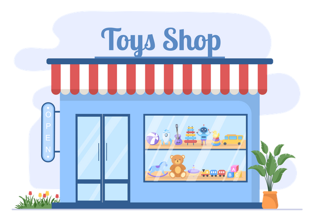 Tienda de juguetes para niños  Ilustración