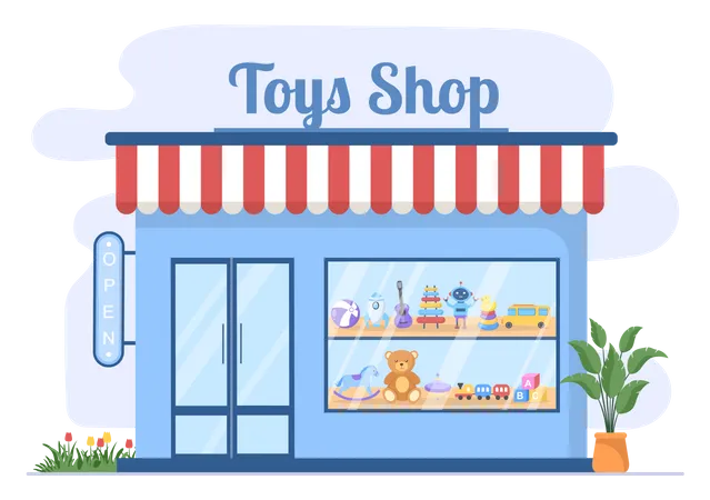 Tienda de juguetes para niños  Ilustración