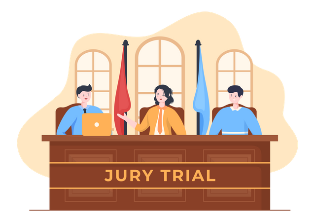Julgamento com júri  Ilustração