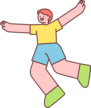 Jumping boy  Illustration