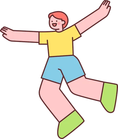 Jumping boy  Illustration