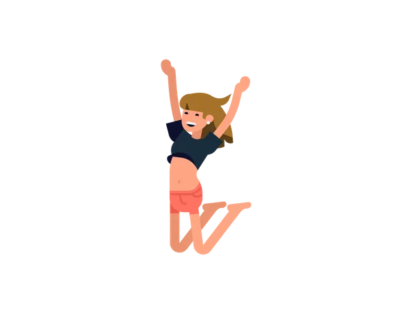 Jumping girl  Illustration
