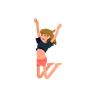 free jumping girl illustrations