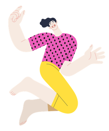 Jumping girl Illustration