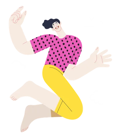 Jumping girl  Illustration