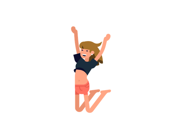 Jumping girl  Illustration