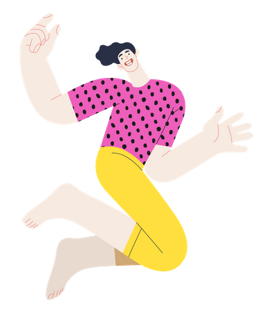 Jumping girl  Illustration