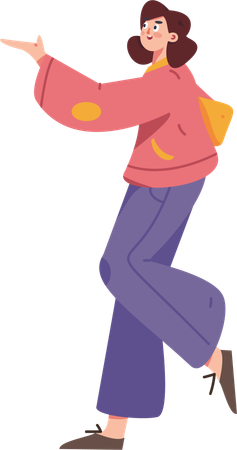 Jumping woman  Illustration