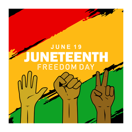 Juneteenth Day celebration since June 19 1865  Illustration