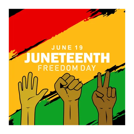 Juneteenth Day celebration since June 19 1865  Illustration