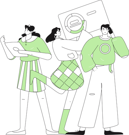 Junge bei einer virtuellen Konferenz  Illustration