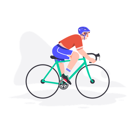 Junge reitet Fahrrad  Illustration