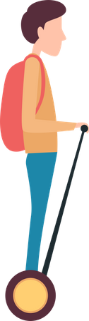 Junge reitet Hoverboard  Illustration
