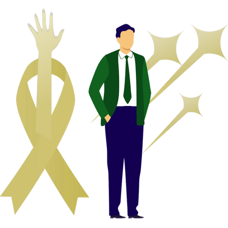 Junge feiert Aids-Tag  Illustration