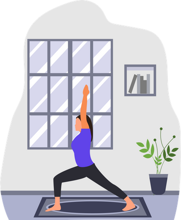 Junge Frau macht Surya Namaskar  Illustration