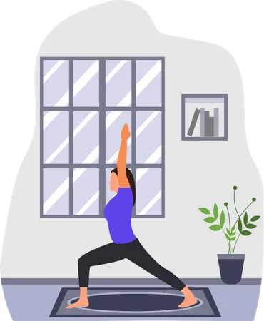 Junge Frau macht Surya Namaskar  Illustration