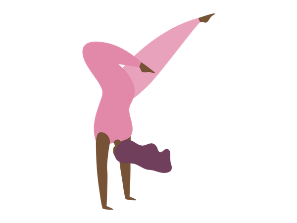 Junge Frau beim Yoga  Illustration