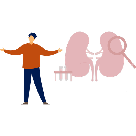 Junge glücklich mit gesunden Lungen  Illustration