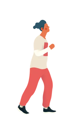 Junge joggt  Illustration