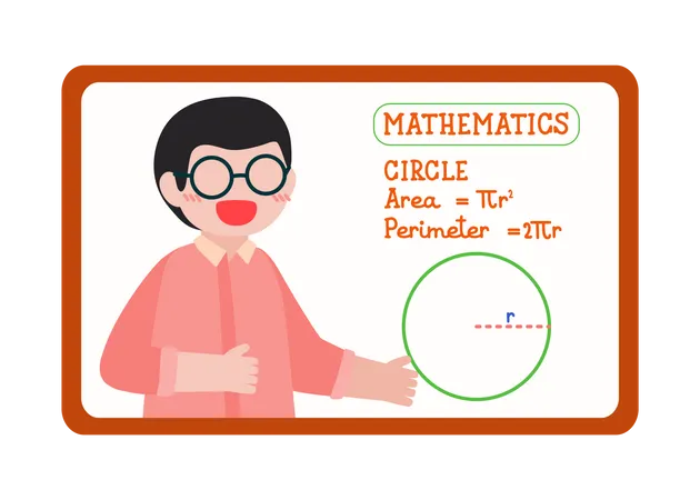 Junge lernt Mathematik  Illustration