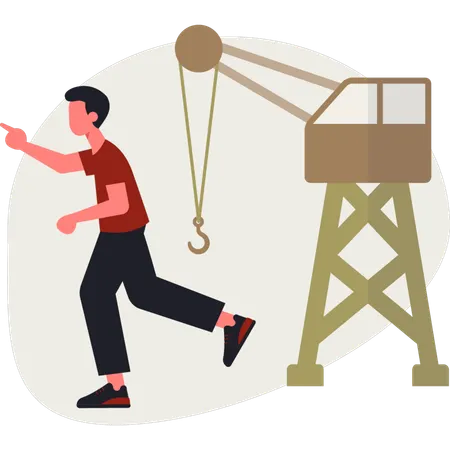 Junge Manager arbeiten in der Fabrik  Illustration