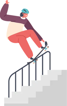 Junge Skateboard  Illustration