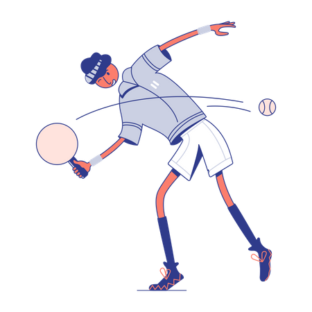 Junge spielt Tischtennis  Illustration