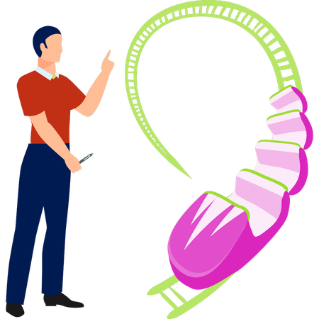 Junge führte verrückte Fahrt Schaukel  Illustration