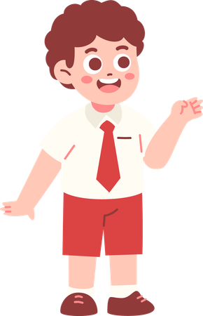 Junge Studentin erklärt etwas  Illustration