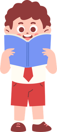Junge Studentin liest ein Buch  Illustration