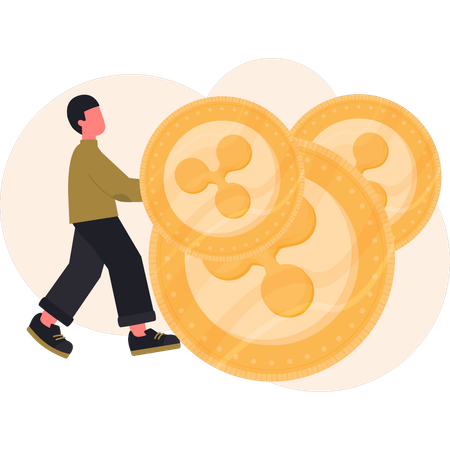 Junge zeigt Ripple Co  Illustration