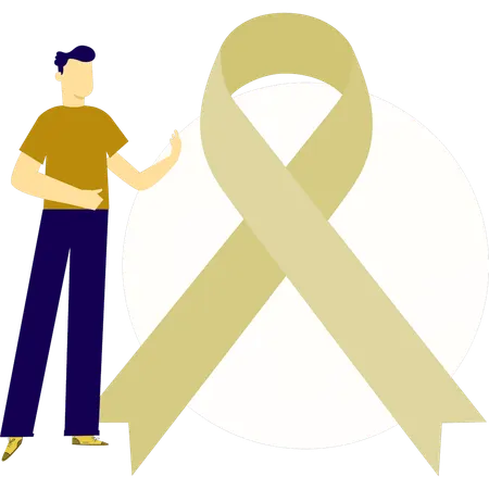 Junge zeigt Welt-Aids-Tag  Illustration