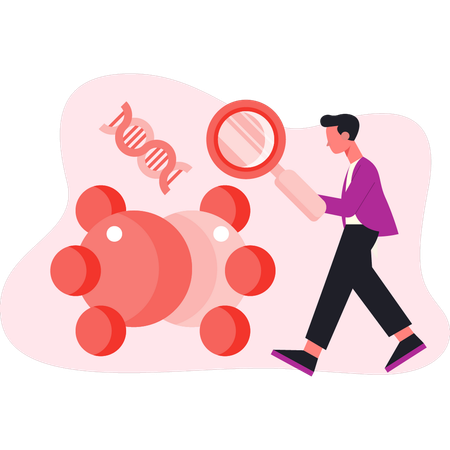 Junge Ärztin forscht an DNA  Illustration