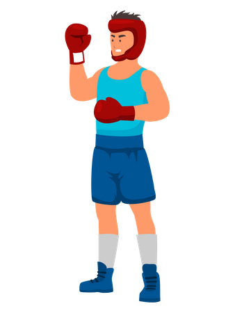 Junger Boxer  Illustration