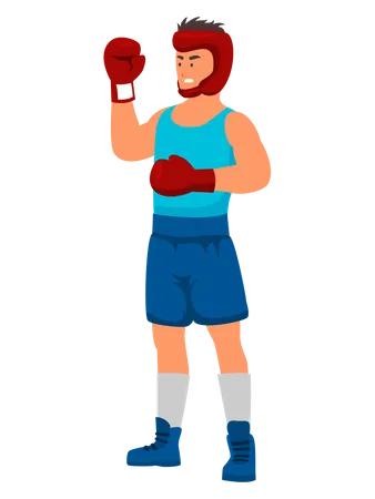 Junger Boxer  Illustration