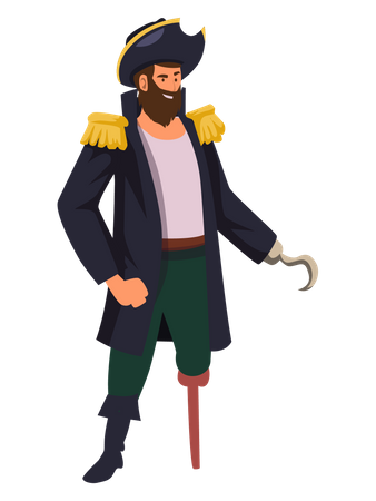 Junger Piratenkapitän  Illustration