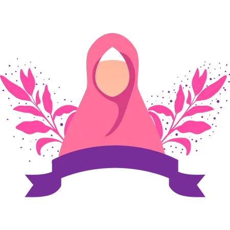 Junges Mädchen im Hijab  Illustration