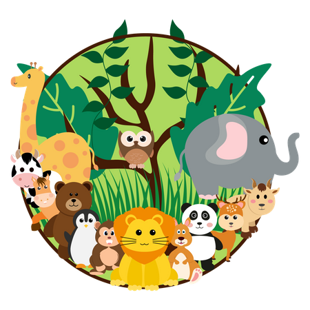 Jungle animal Illustration