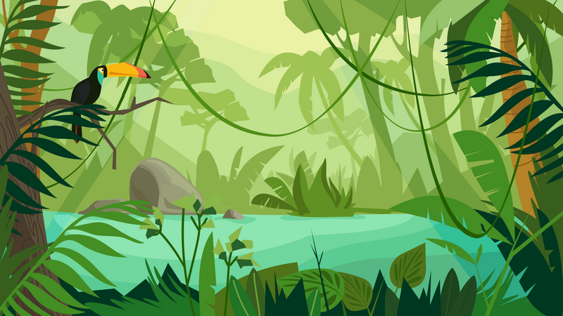 Forêt de la jungle  Illustration