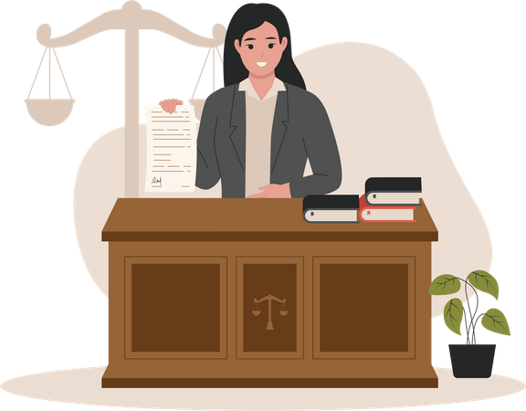 Service de justice juridique  Illustration