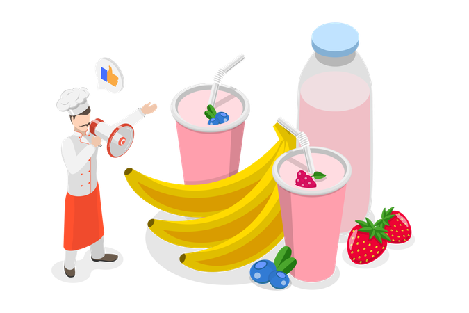 Jus de fruit sain  Illustration