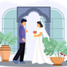 free just married couple illustrations