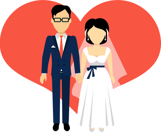 Just Married Couple  イラスト